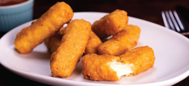 Battered Mozzarella Sticks With Dipping Sauce
