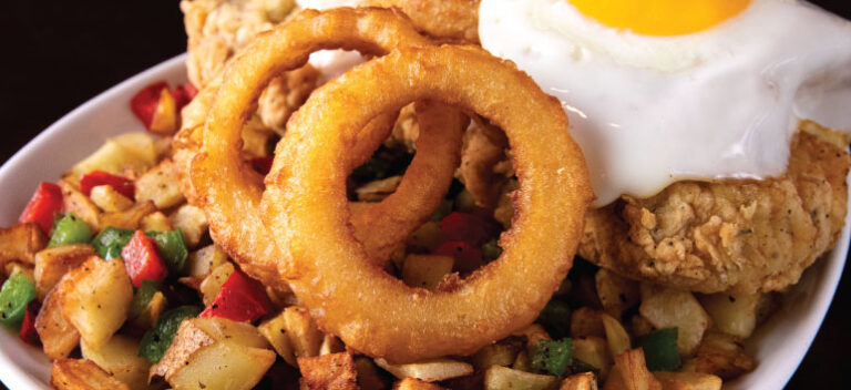 Country Fried Onion Rings And Steak