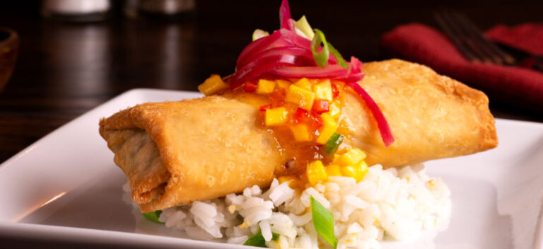 Mango Coconut Chicken Chimichangas