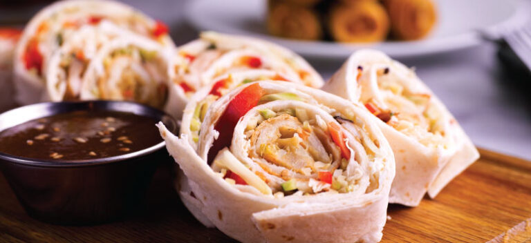 Sesame Ginger Spring Roll Pinwheels